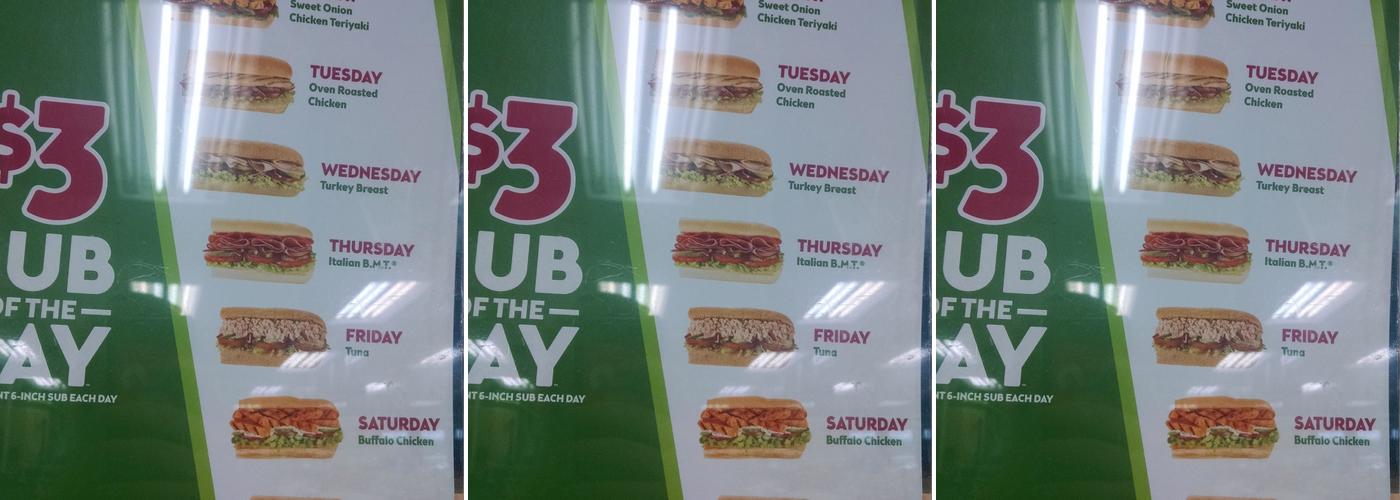 Subway Menu