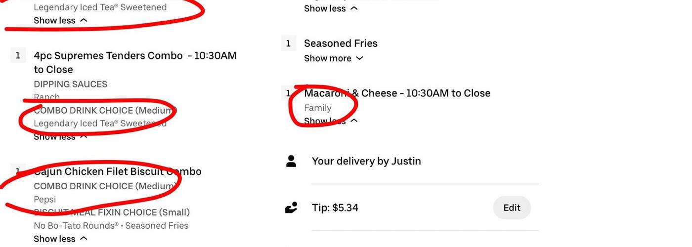 Bojangles Menu