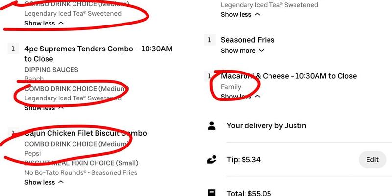 Bojangles Menu