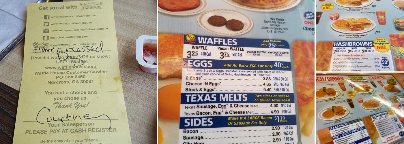 Waffle House Menu