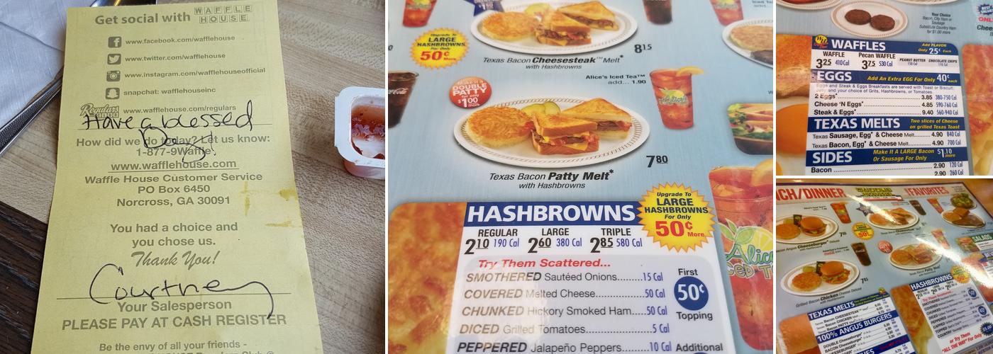 Waffle House Menu