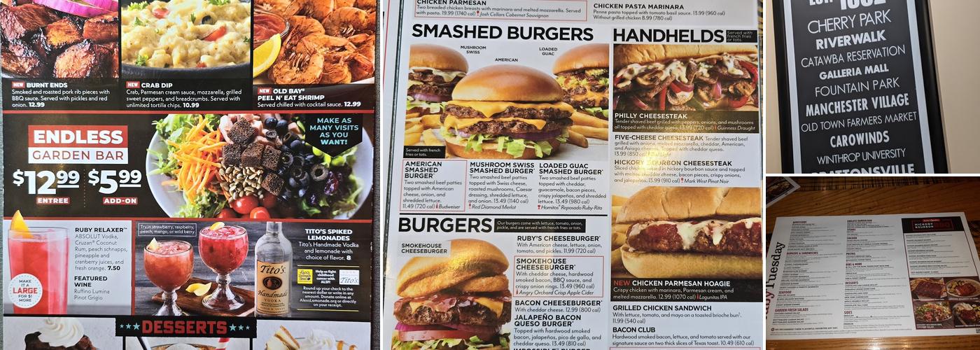 Ruby Tuesday Menu