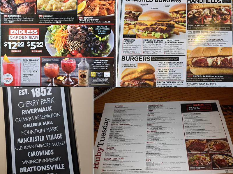 Ruby Tuesday Menu