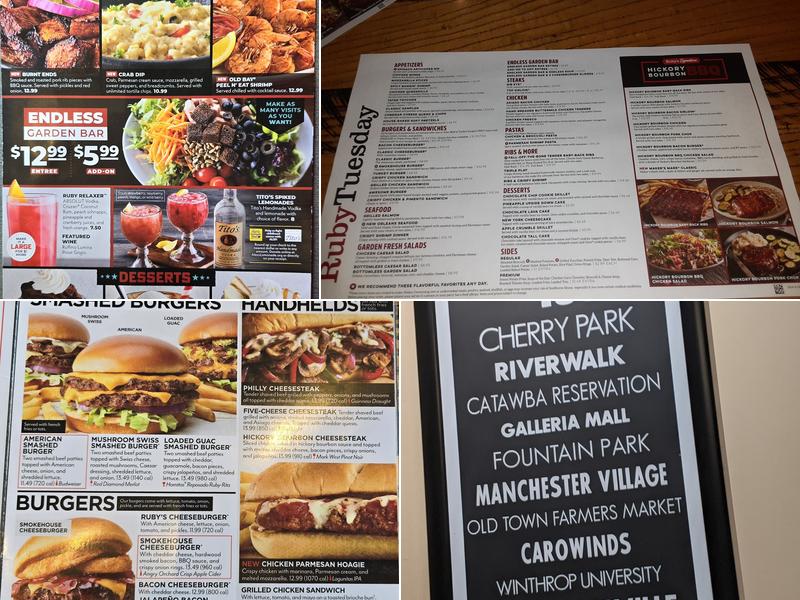 Ruby Tuesday Menu