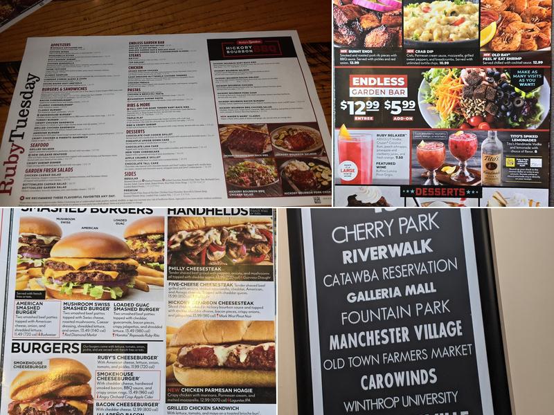 Ruby Tuesday Menu