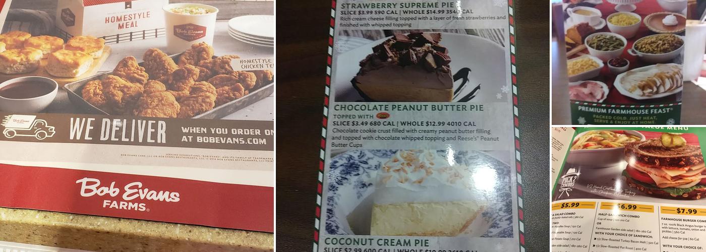 Bob Evans Menu