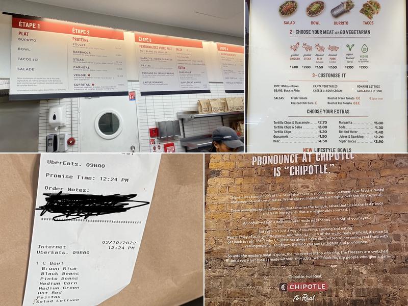Chipotle Mexican Grill Menu