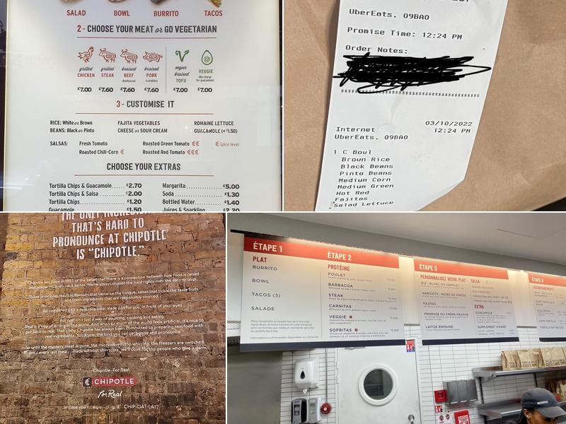 Chipotle Mexican Grill Menu