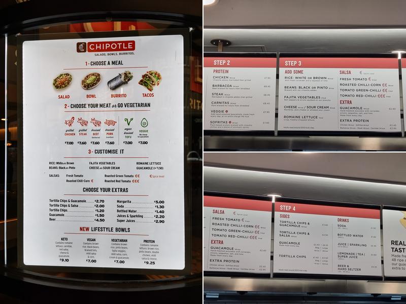 Chipotle Mexican Grill Menu