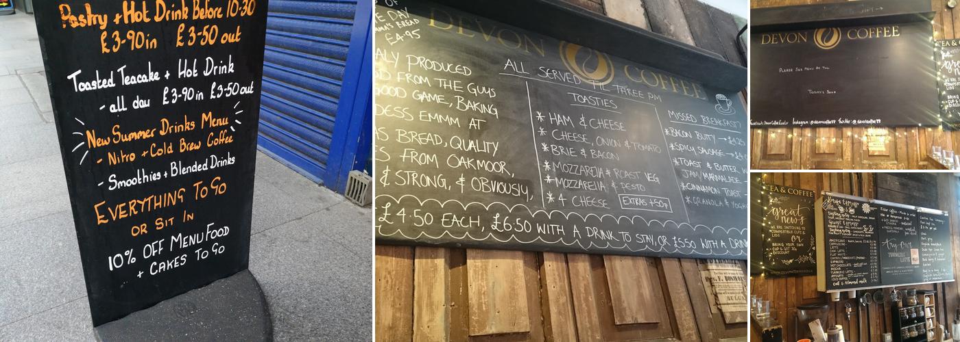 Devon Coffee Menu
