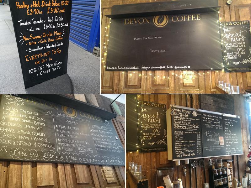 Devon Coffee Menu