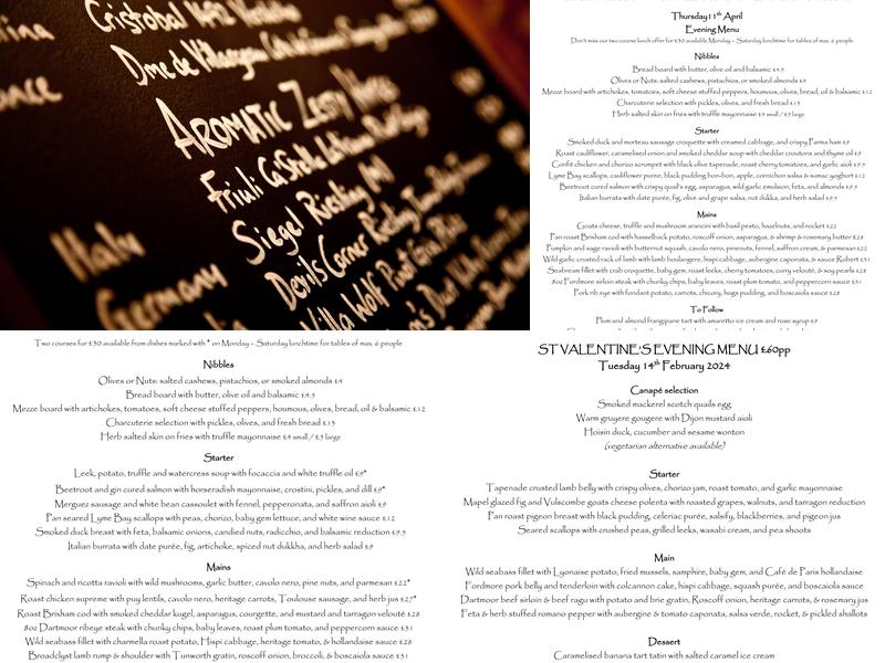 Rendezvous Wine Bar Menu