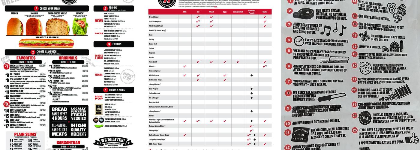Jimmy John's Menu