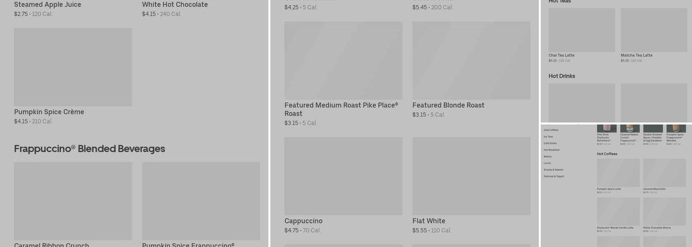 Starbucks Menu