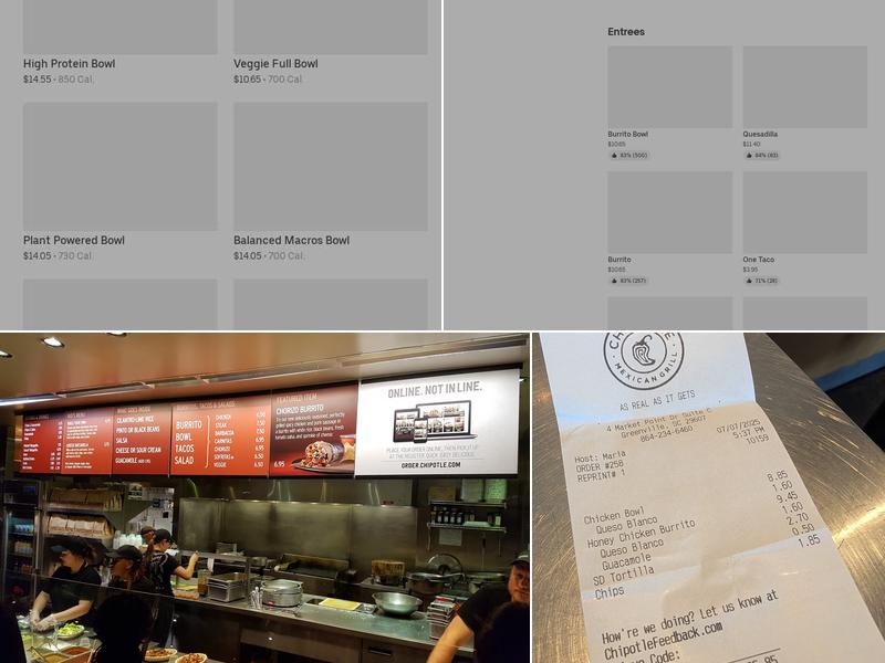Chipotle Mexican Grill Menu