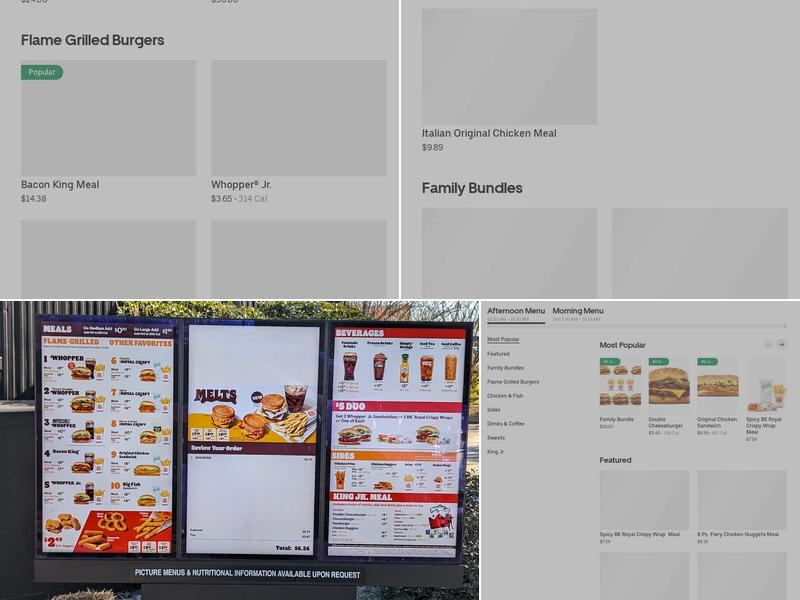 Burger King Menu