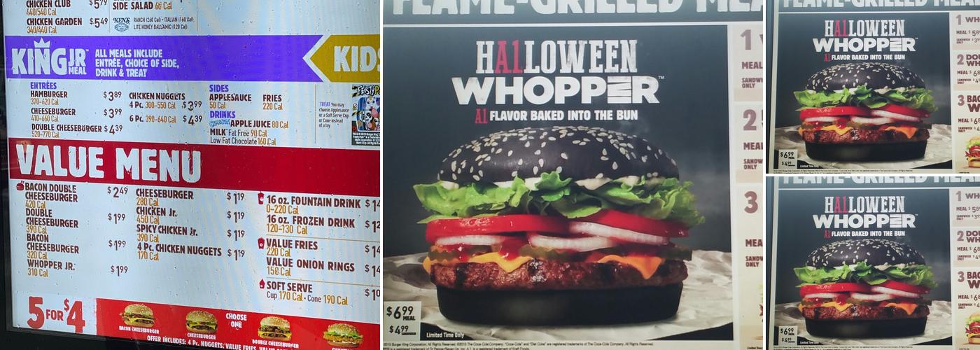 Burger King Menu