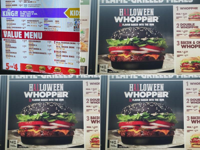 Burger King Menu