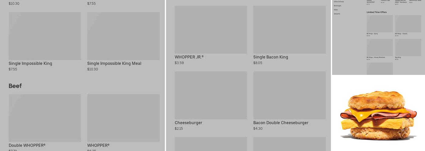 Burger King Menu