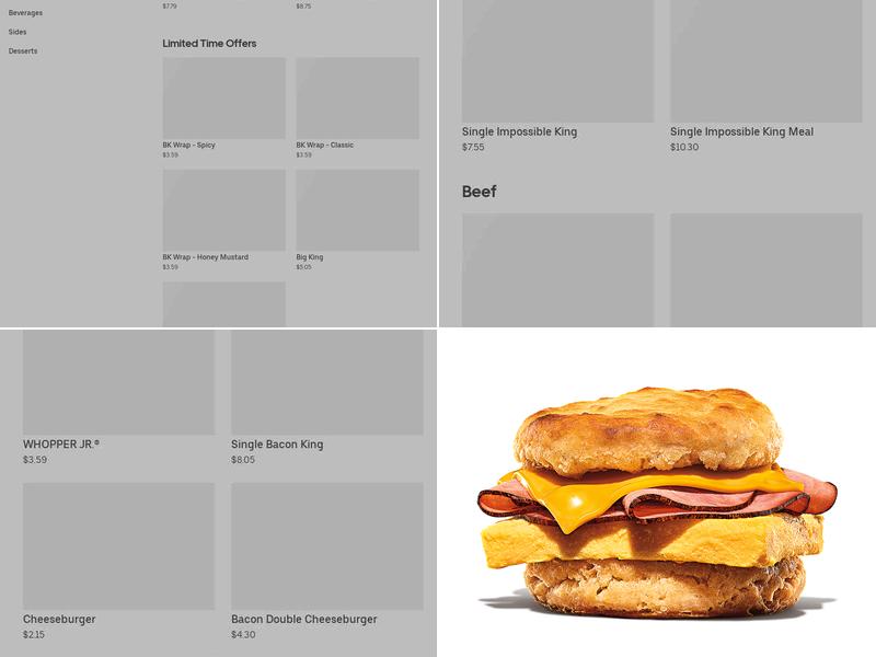 Burger King Menu