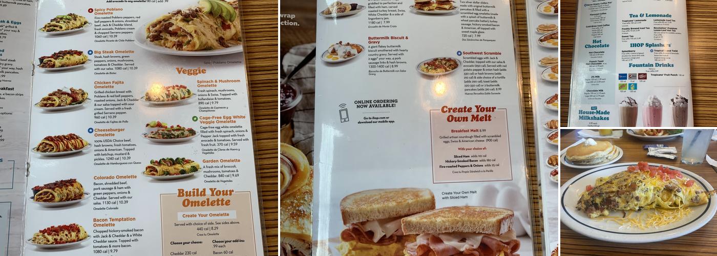 IHOP Menu
