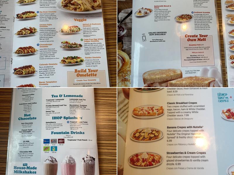 IHOP Menu