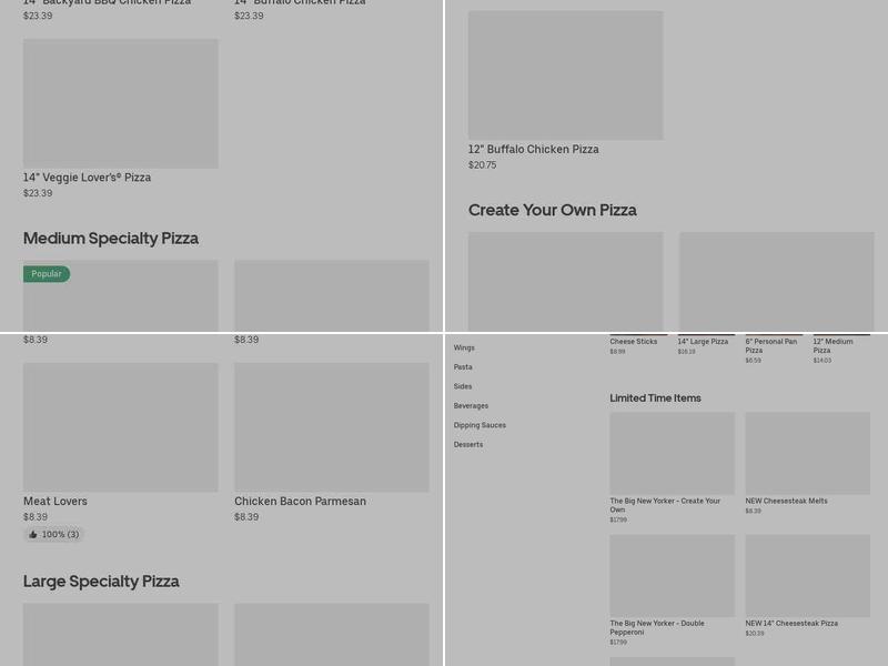 Pizza Hut Menu