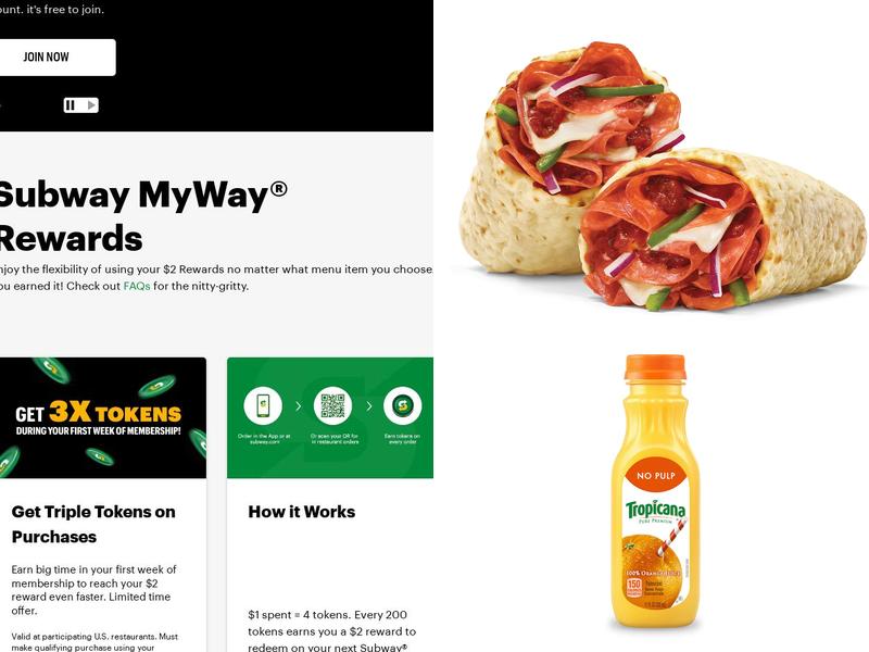 Subway Menu