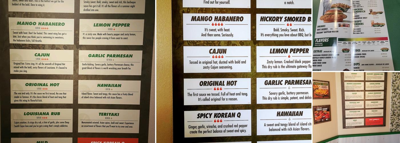 Wingstop Menu