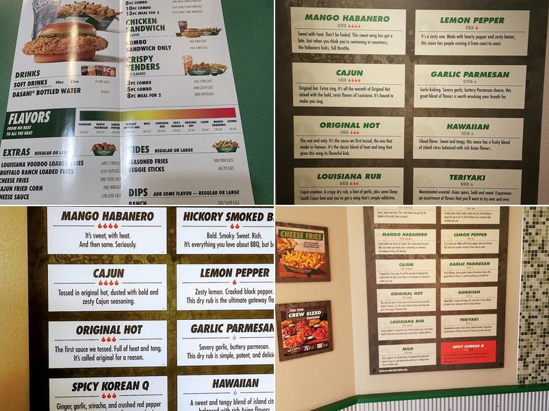 Wingstop Menu