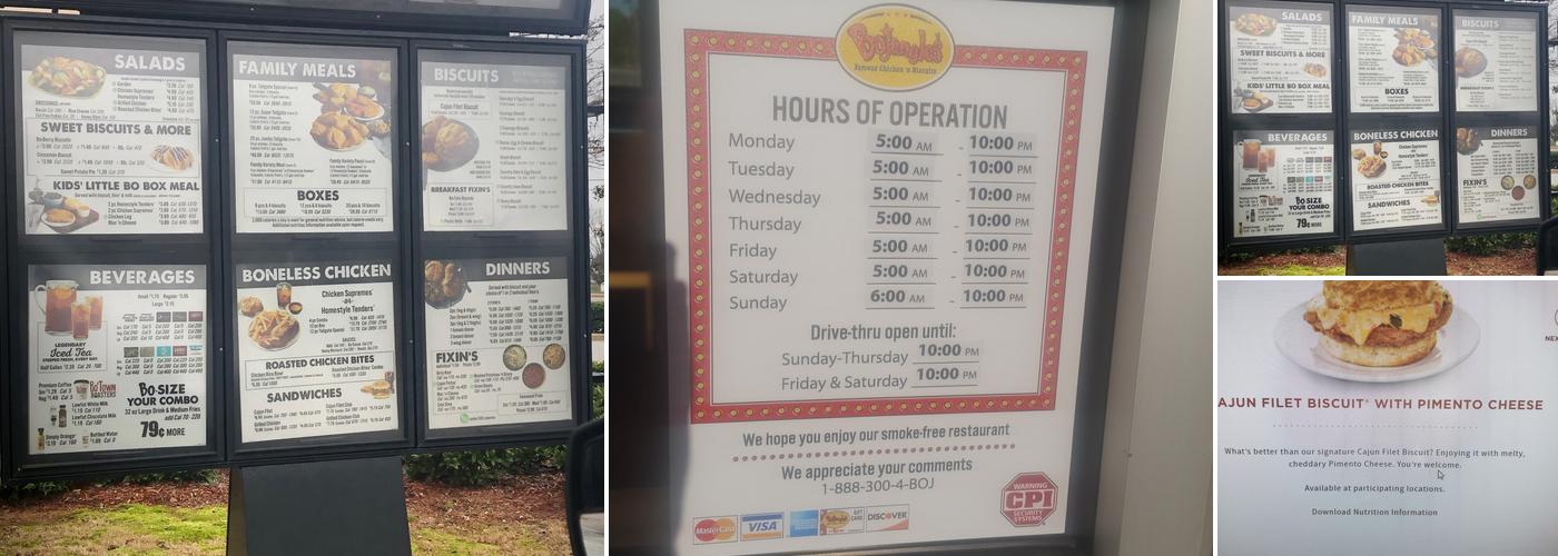 Bojangles Menu