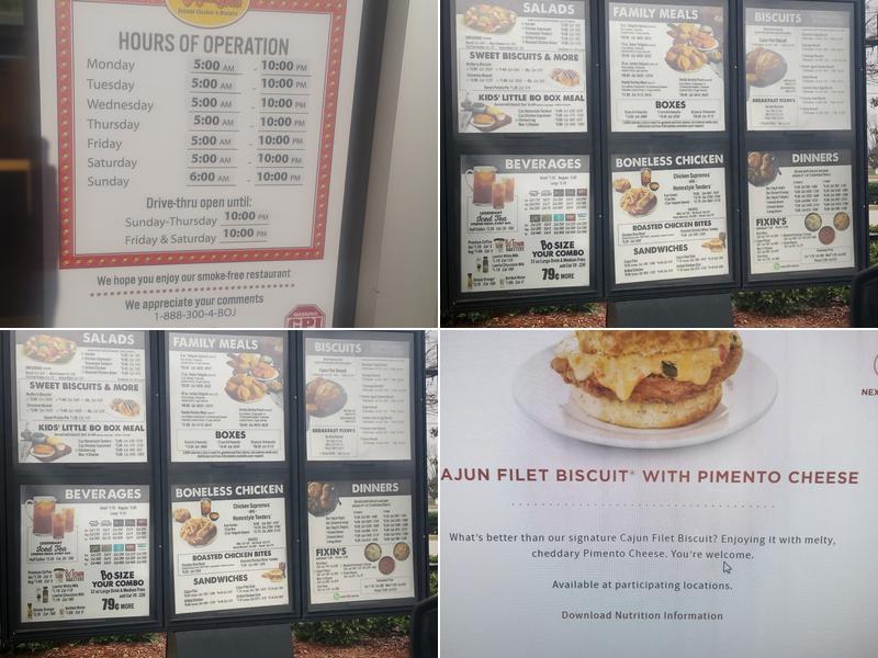 Bojangles Menu