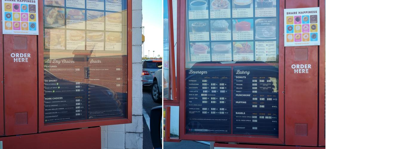 Dunkin' Menu