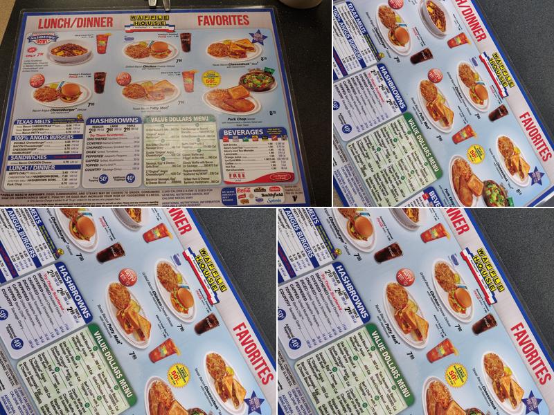 Waffle House Menu