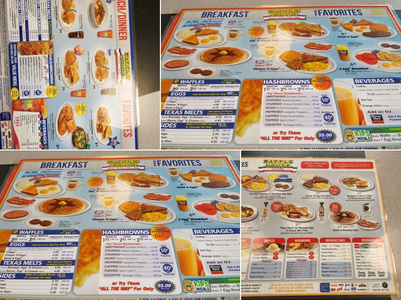 Waffle House Menu
