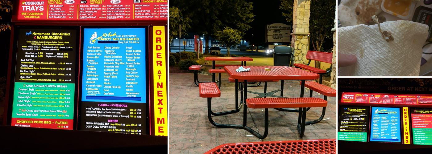 Cook Out Menu