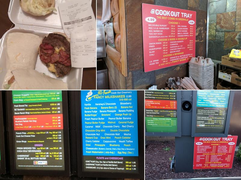 Cook Out Menu