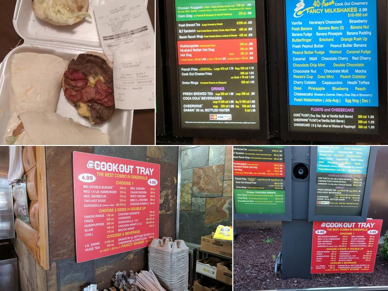 Cook Out Menu