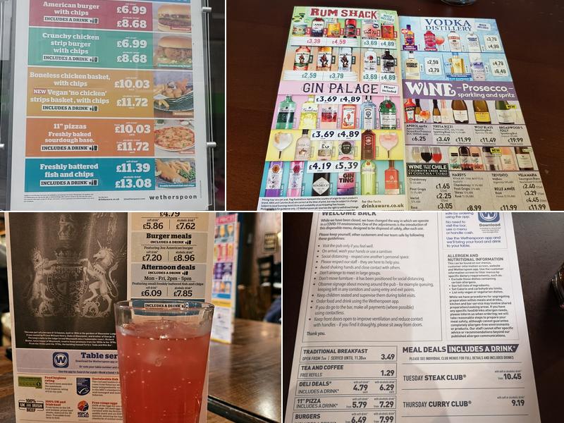 The William Henry - JD Wetherspoon Menu
