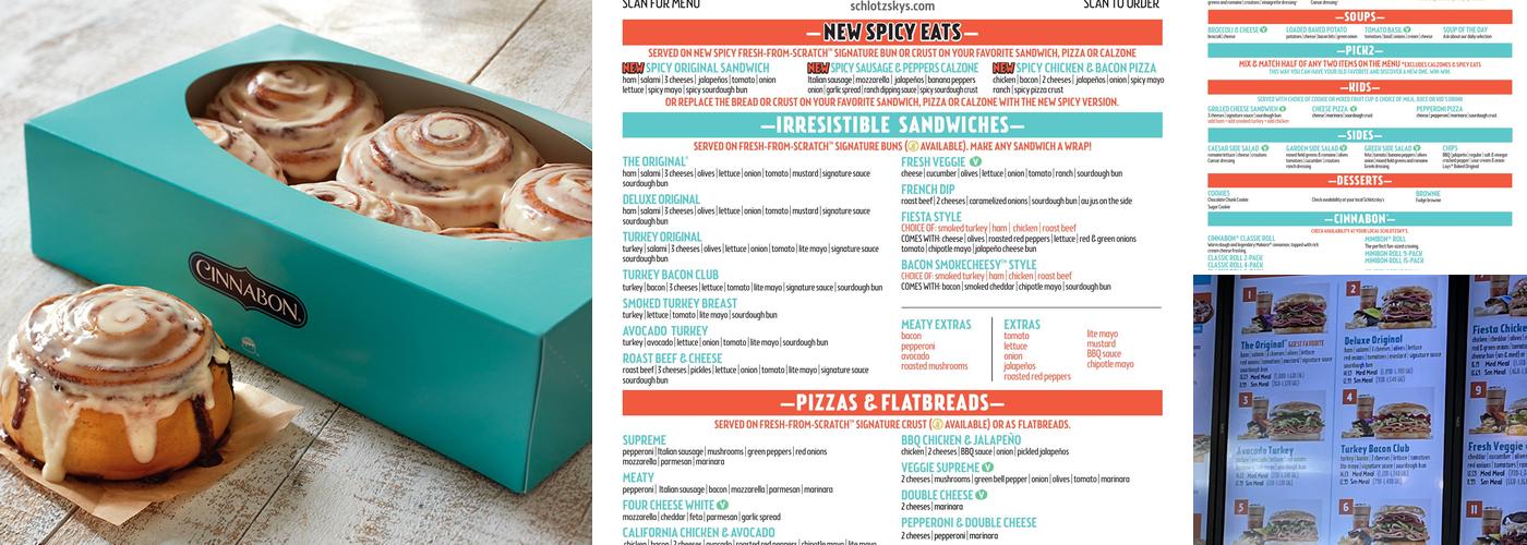 Schlotzsky's Menu