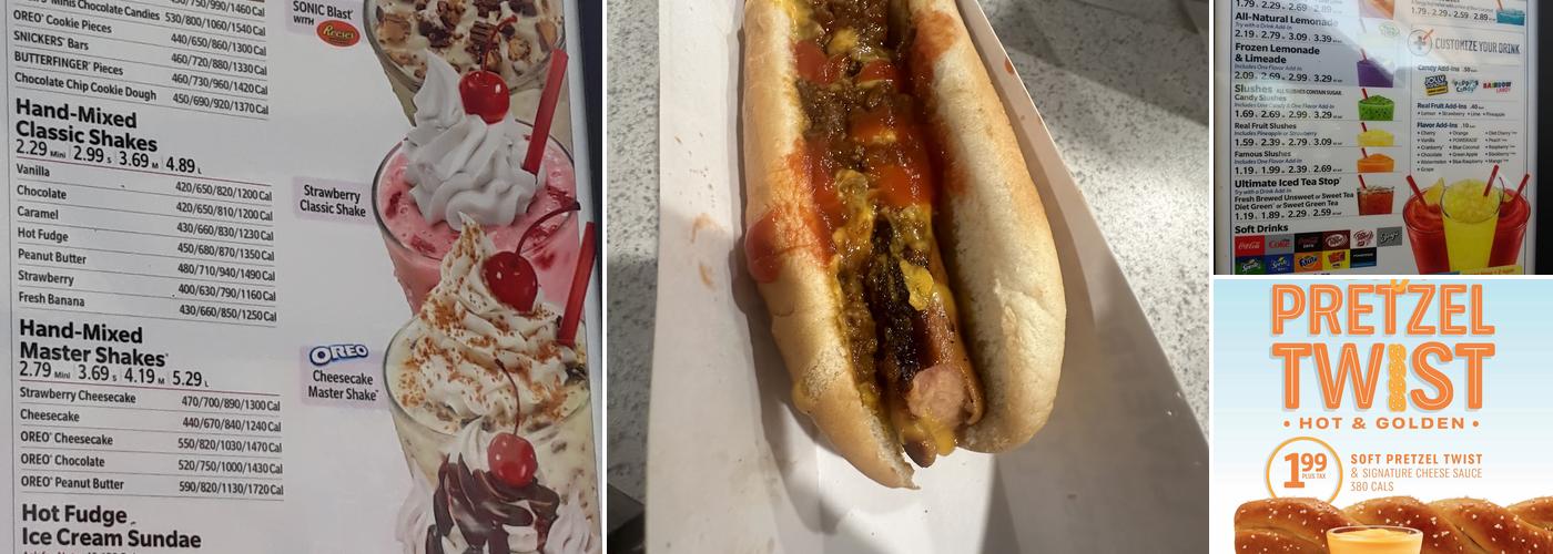 Sonic Drive-In Menu
