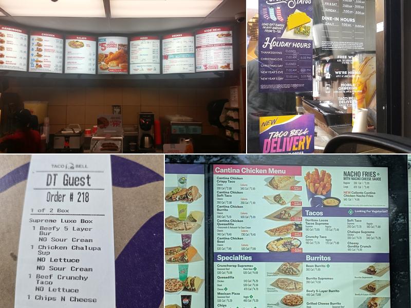 Taco Bell Menu