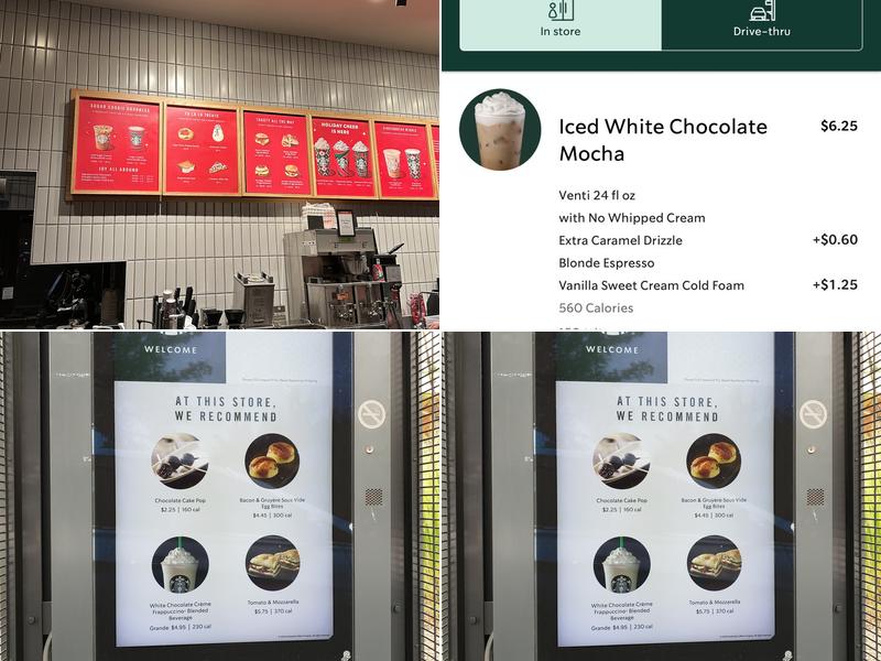 Starbucks Menu