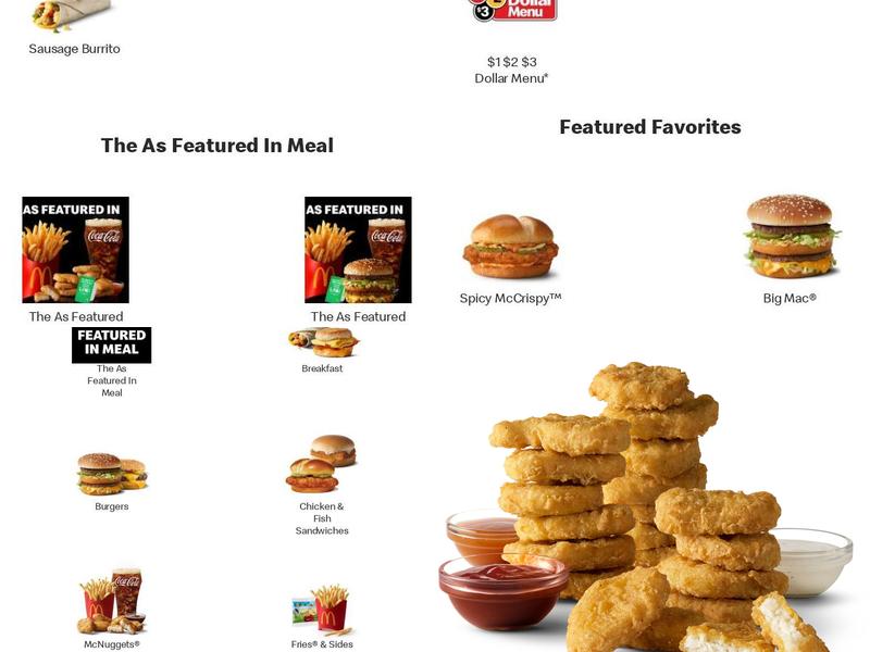 McDonald's Menu