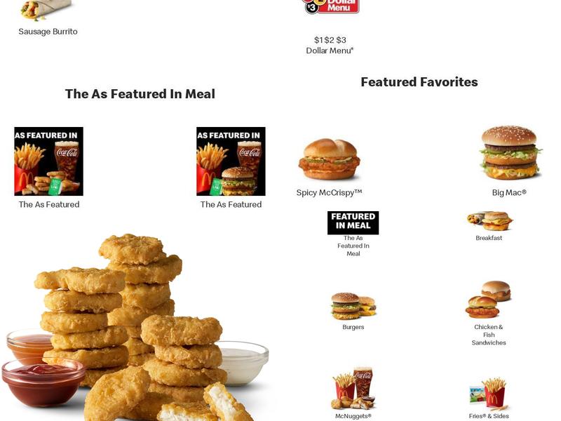 McDonald's Menu