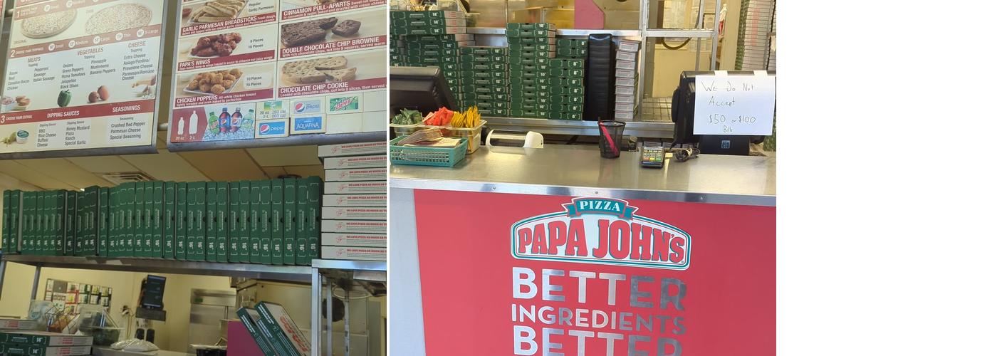 Papa Johns Pizza Menu