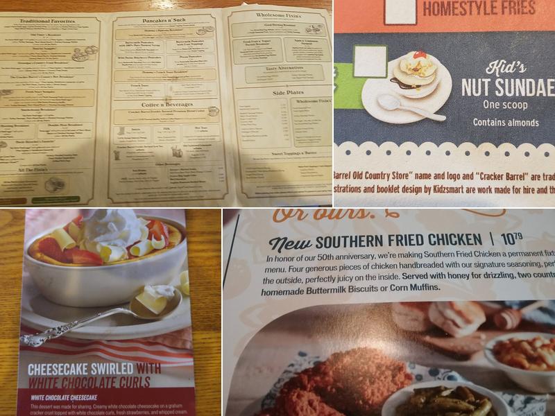 Cracker Barrel Old Country Store Menu