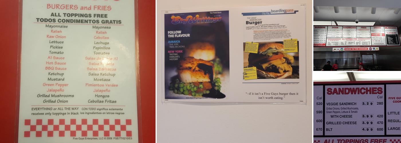 Five Guys Menu