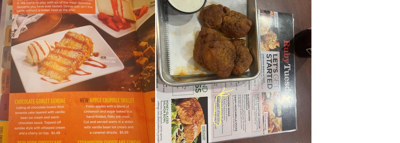 Ruby Tuesday Menu