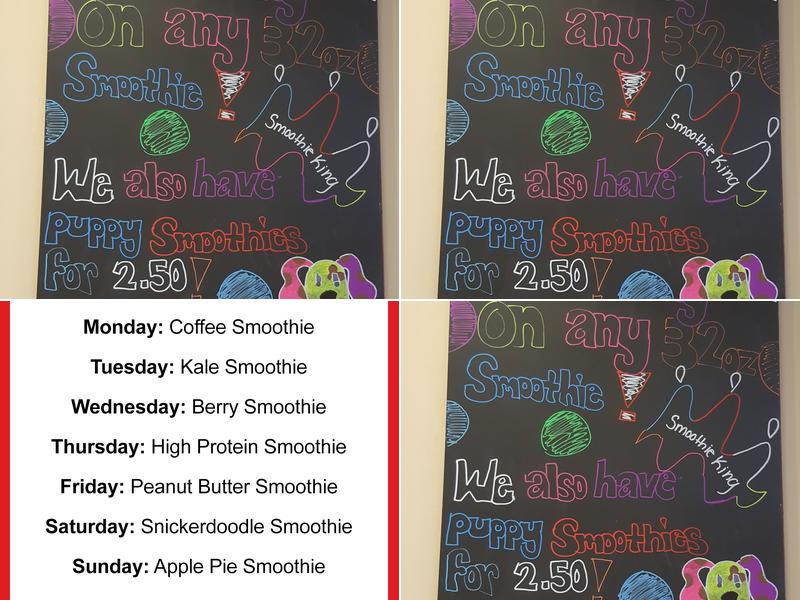 Smoothie King Menu